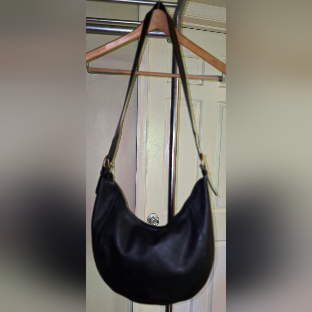 Vintage Coach Wooster Bag Black Leather 4142 - Picture 11 of 16